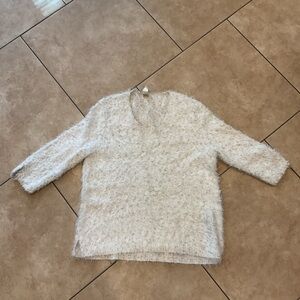 Chico's Cream Fuzzy Women's Sweater